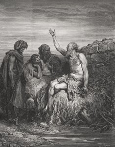 Job en zijn vrienden, Job 6:1-4, illustratie uit Dore