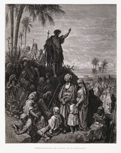 Johannes de Doper predikt, Illustratie uit de Dore Bijbel door Gustave Dore