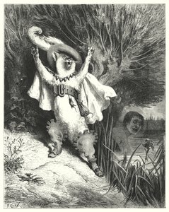 De Gelaarsde Kat (gravure) door Gustave Dore