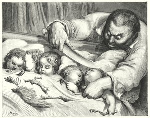 Le Petit Poucet (gravure) door Gustave Dore