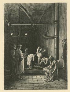 Mannen in de baden van het House of Refuge door Gustave Dore