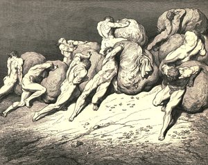 Niet al het goud, dat onder de maan is of ooit is geweest, ca. 1890 door Gustave Dore