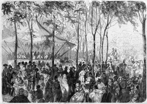 Parijs - Bois de Boulogne - De Pré Catelan - Tekening door Gustave Doré door Gustave Dore