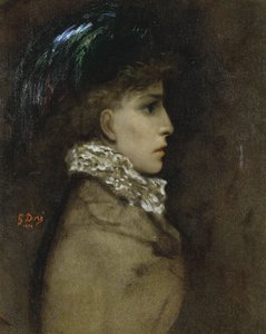 Portret van de actrice Sarah Bernhardt 1844-1923, 1870 door Gustave Dore