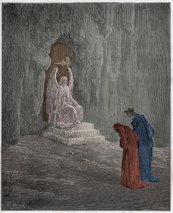 Purgatorio, Canto 9: Dante en Virgil bij de poorten van het vagevuur, illustratie uit "De Goddelijke Komedie" door Dante Alighieri, 1885 door Gustave Dore