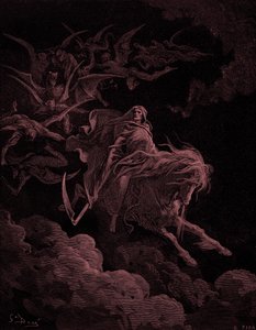 Openbaring: Visioen van de Dood, door Gustave Doré - Bijbel door Gustave Dore