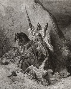 Saladin Yusuf (gest. 1173) Sultan tijdens de Tweede Kruistocht, illustratie uit 