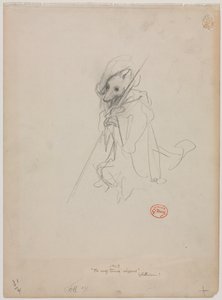 Schets voor De wolf werd herder, ca. 1868 door Gustave Dore