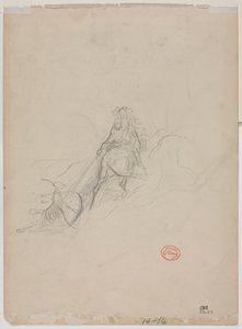 Schets van jachtscène, ca. 1868 door Gustave Dore