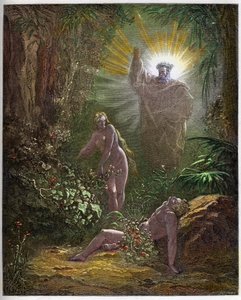De schepping van Eva - Genesis 2 door Gustave Dore