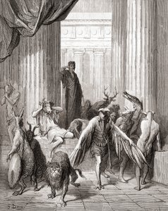 De Metgezellen van Ulysses, uit een late 19e-eeuwse editie van Fables de La Fontaine door Gustave Dore