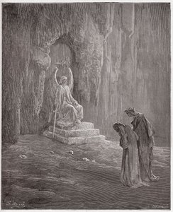 De Goddelijke Komedie, Purgatorio, Canto 9: Dante en Virgil bij de poorten van het Vagevuur - door Dante Alighieri (1265-1321) - Illustratie door Gustave Dore (1832-1883) door Gustave Dore