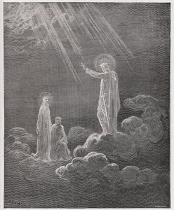 Paradiso, Canto 8: Charles Martel spreekt Dante en Beatrice toe (Illustratie door Gustave Doré) door Gustave Dore