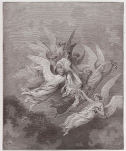 De Goddelijke Komedie, Purgatorio, Canto 30: Beatrice tussen de engelen - door Dante Alighieri (1265-1321) - Illustratie door Gustave Doré (1832-1883) door Gustave Dore