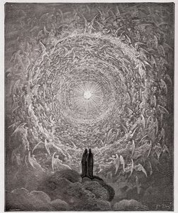 De Goddelijke Komedie, Paradiso, Canto 31: De heilige menigte vormt een roos in het empyreum (rose celeste) - door Dante Alighieri (1265-1321)