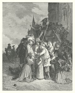De Fabels van La Fontaine: De Gieren en de Duiven door Gustave Dore