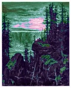 De Watervallen van Niagara, illustratie uit 