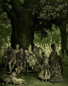 De grote boom - Kensington Gardens door Gustave Dore