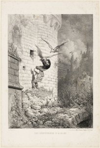 De jagers van adelaarsnesten door Gustave Dore