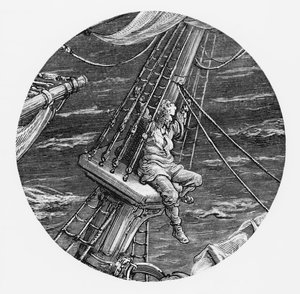De Zeeman hoog in het achterschip, scène uit 