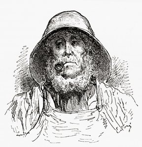 De zeeman van Marseille, naar een tekening van Gustave Dore. Uit Leven en Herinneringen van Gustave Dore, gepubliceerd 1885. door Gustave Dore