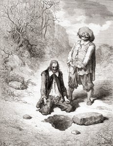 De vrek die zijn schat verloor, uit een late 19e-eeuwse editie van Fabels de La Fontaine