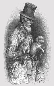 De West End hondenliefhebber, 1872 door Gustave Dore