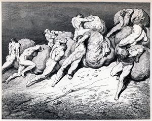 De hamsteraars en verkwisters, 1857 door Gustave Dore