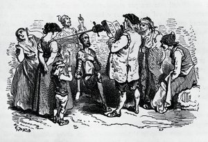 De inductie van Don Quichot, geïllustreerd door Gustave Doré door Gustave Dore
