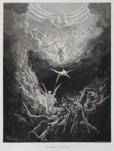 Het laatste oordeel, Illustratie uit de Dore Bijbel door Gustave Dore