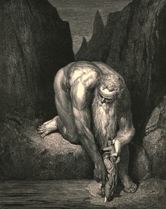 Minos, koning van Kreta, illustratie uit 'De Goddelijke Komedie ..., image size:239x300