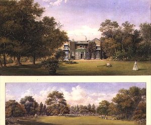 Twee uitzichten van Old Grove House, Middlesex door Gustave Ellinthorpe Sintzenich