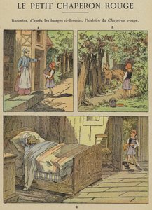 Roodkapje (kleur litho) door Gustave Fraipont