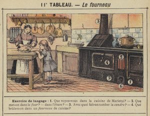 De oven (kleur litho) door Gustave Fraipont
