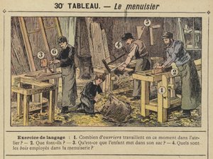 De timmerman (kleur litho)