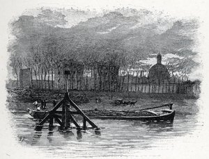 Uitzicht op de waterkraan van quai d