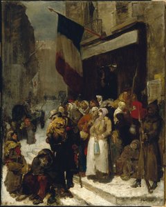 Gemeentelijke Kantine, Saint-Martin, tijdens het beleg van Parijs, ca.1871 (olieverf op doek)