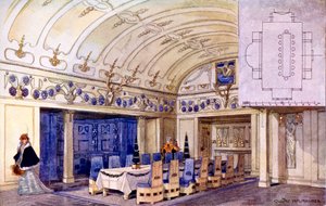 Duitse Eetzaal, begin 20e eeuw door Gustave Halmhuber