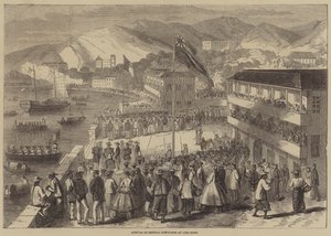 Aankomst van Generaal Montaubon in Hong-Kong door Gustave Janet