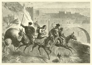 Zigeuners verlaten Toledo na de markt