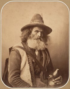 [Een Italiaanse straatmuzikant] door Gustave Le Gray