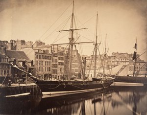 La Reine Hortense - Jacht van de keizer, Havre, 1856 door Gustave Le Gray