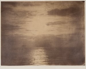 Zonne-effect in de wolken--Oceaan door Gustave Le Gray