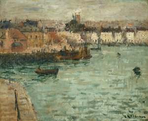 Voor de Haven van Dieppe door Gustave Loiseau