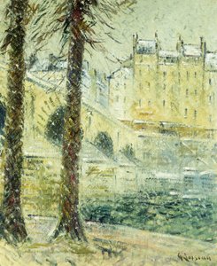 De Pont Marie in de sneeuw, ca. 1926