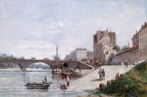 De Seine en de haven van Courbevoie