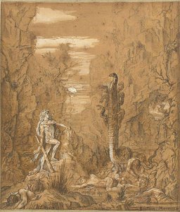 Hercules en de hydra van Lerna door Gustave Moreau