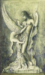 Oedipus en de Sfinx door Gustave Moreau
