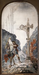 De dolende Jood, verrast door de calvarie door Gustave Moreau