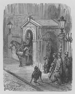 Horse-Guard Op Wacht Voor Het Paleis Van De Koningin door Gustave after Dore